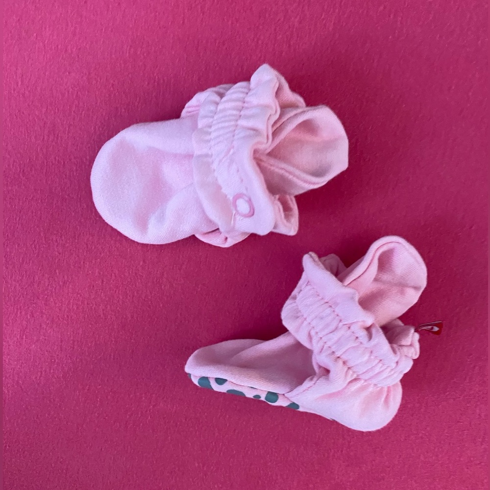 Pink Zutano Booties 3 months